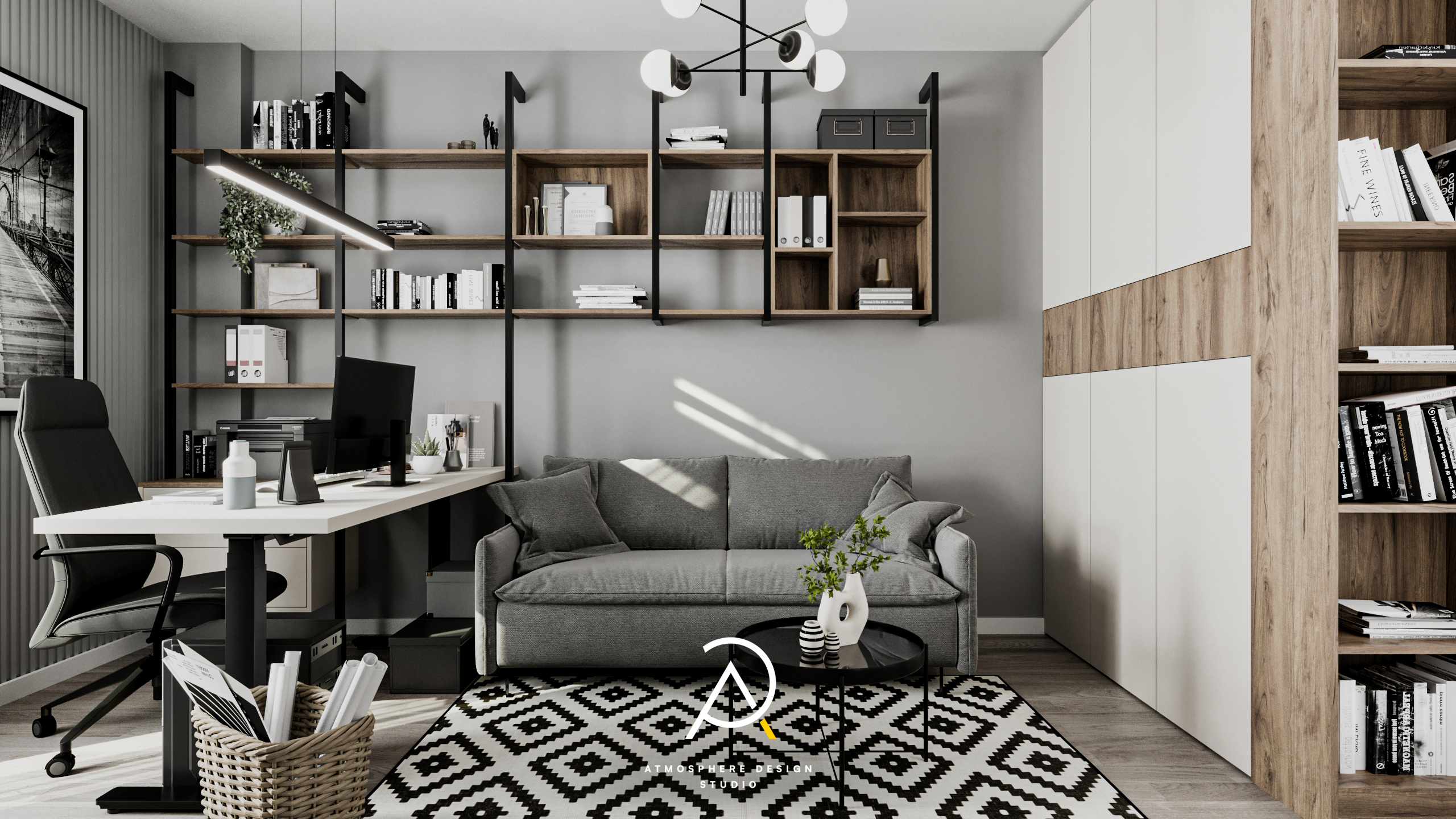 Lucru eficient în confortul casei tale: Cum să-ți creezi un spațiu de lucru productiv Atmosphere Design